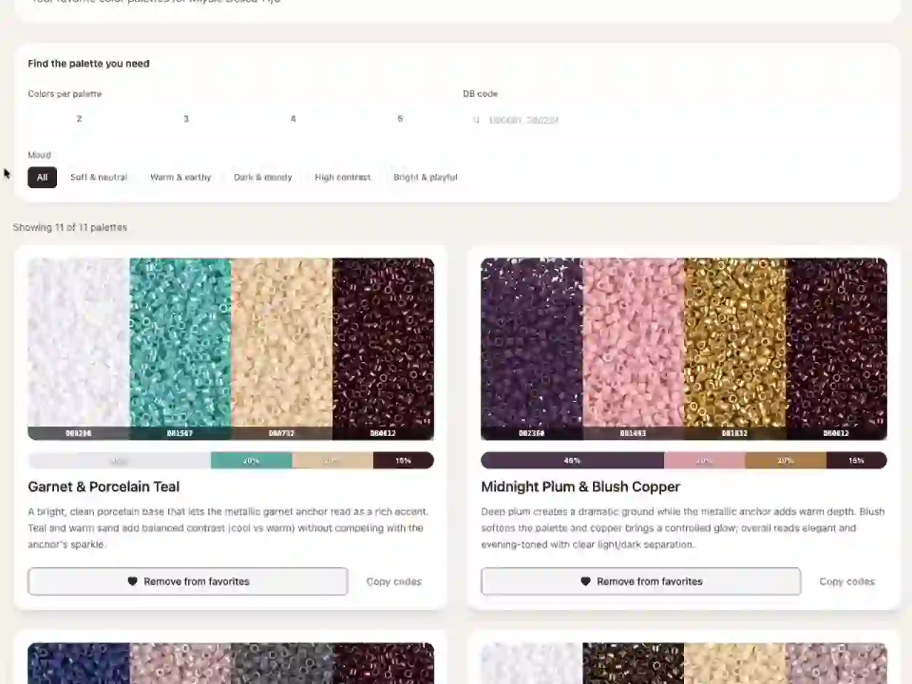 All your palettes in one place preview