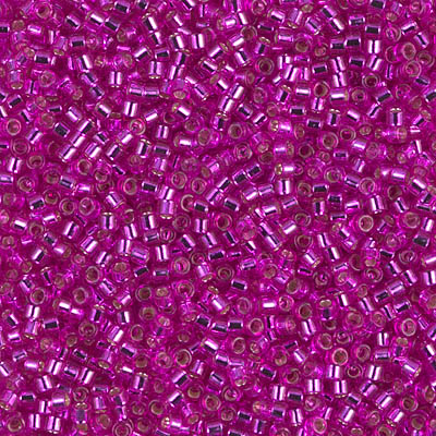 Silver Lined Bright Fuchsia Dyed